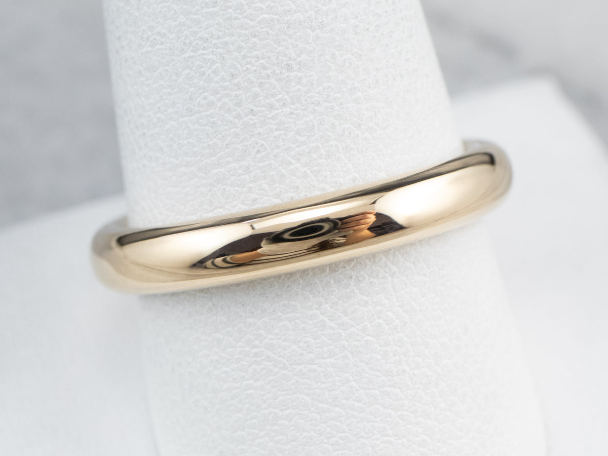 Antique Gold Men's Wedding Band