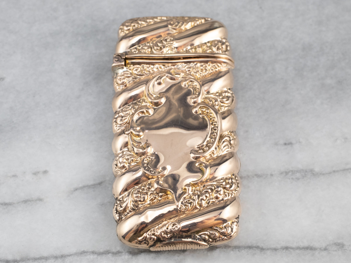 Rose Gold Antique Sewing Needle Box