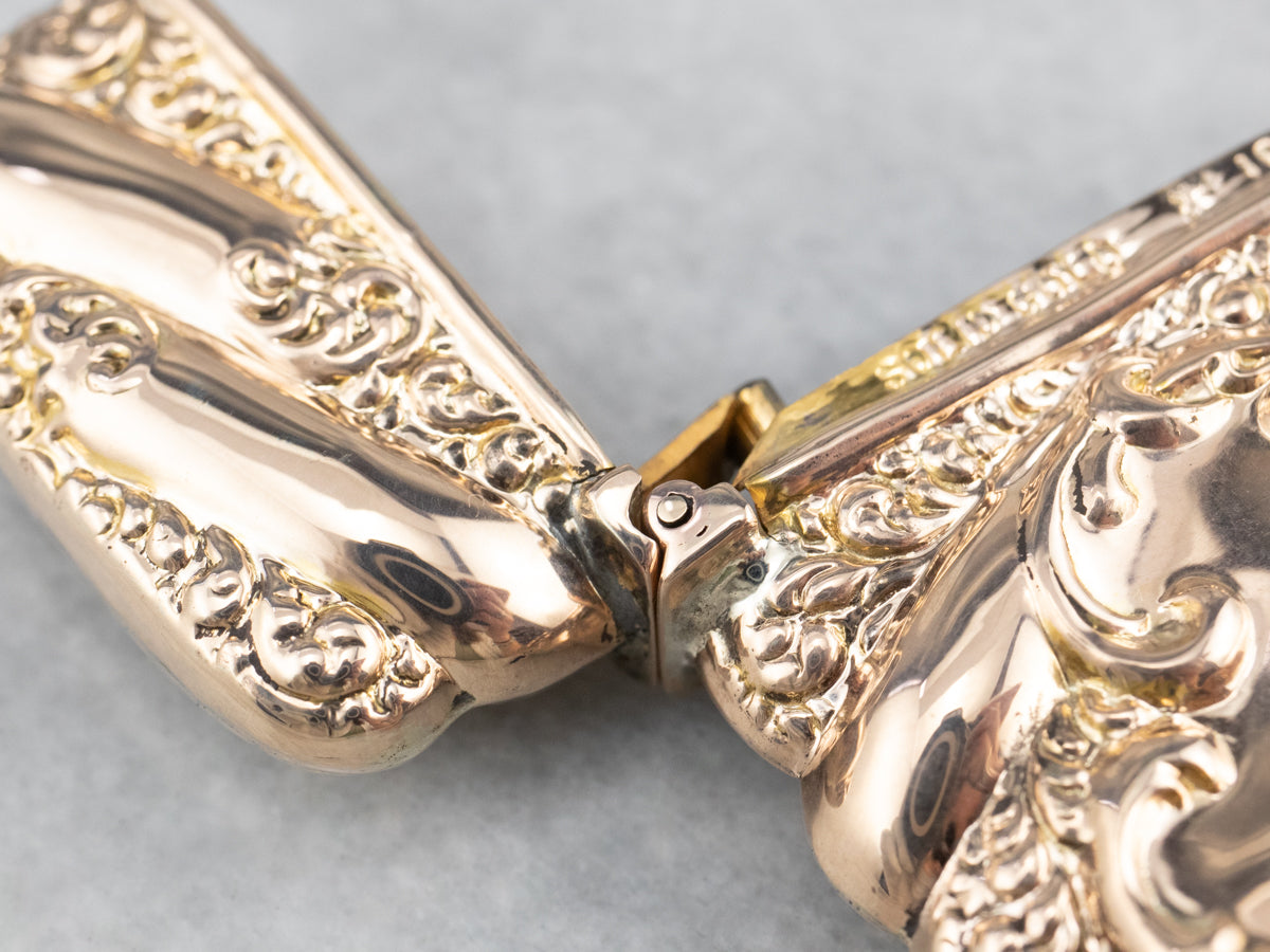 Rose Gold Antique Sewing Needle Box