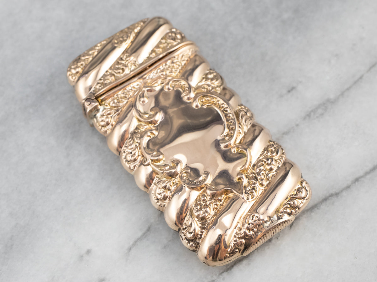 Rose Gold Antique Sewing Needle Box