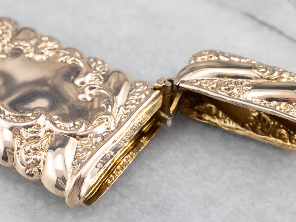 Rose Gold Antique Sewing Needle Box