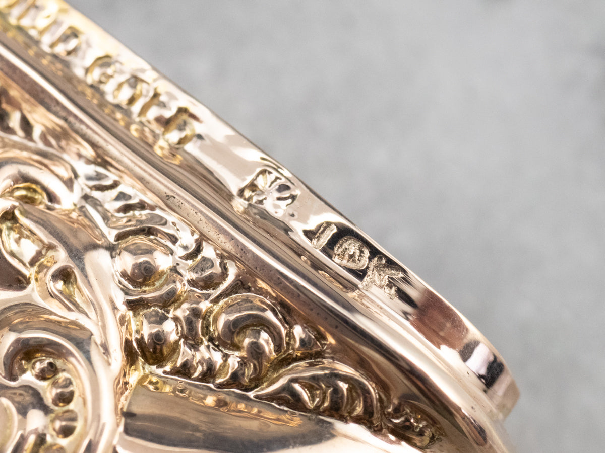 Rose Gold Antique Sewing Needle Box