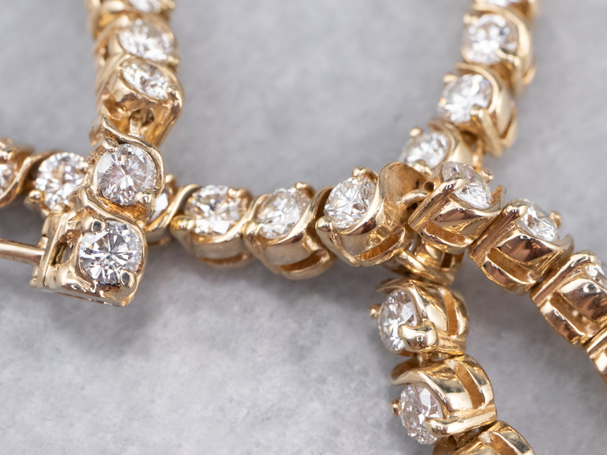 14K Yellow Gold Diamond Tennis Bracelet