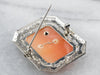 Art Deco Diamond Cameo Pin or Pendant