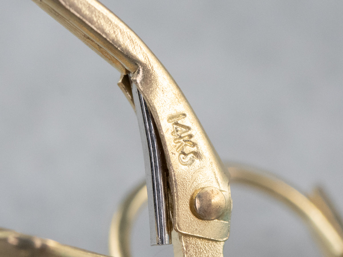 Blue Topaz and Diamond Drop Earrings