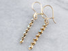 Gold Opal and Diamond Drop Earrings
