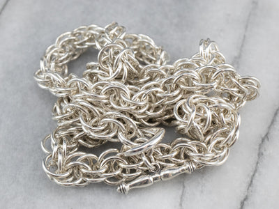 Heavy Woven Sterling Silver Chain