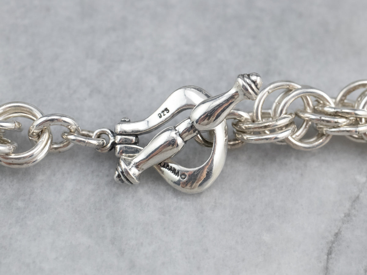 Heavy Woven Sterling Silver Chain