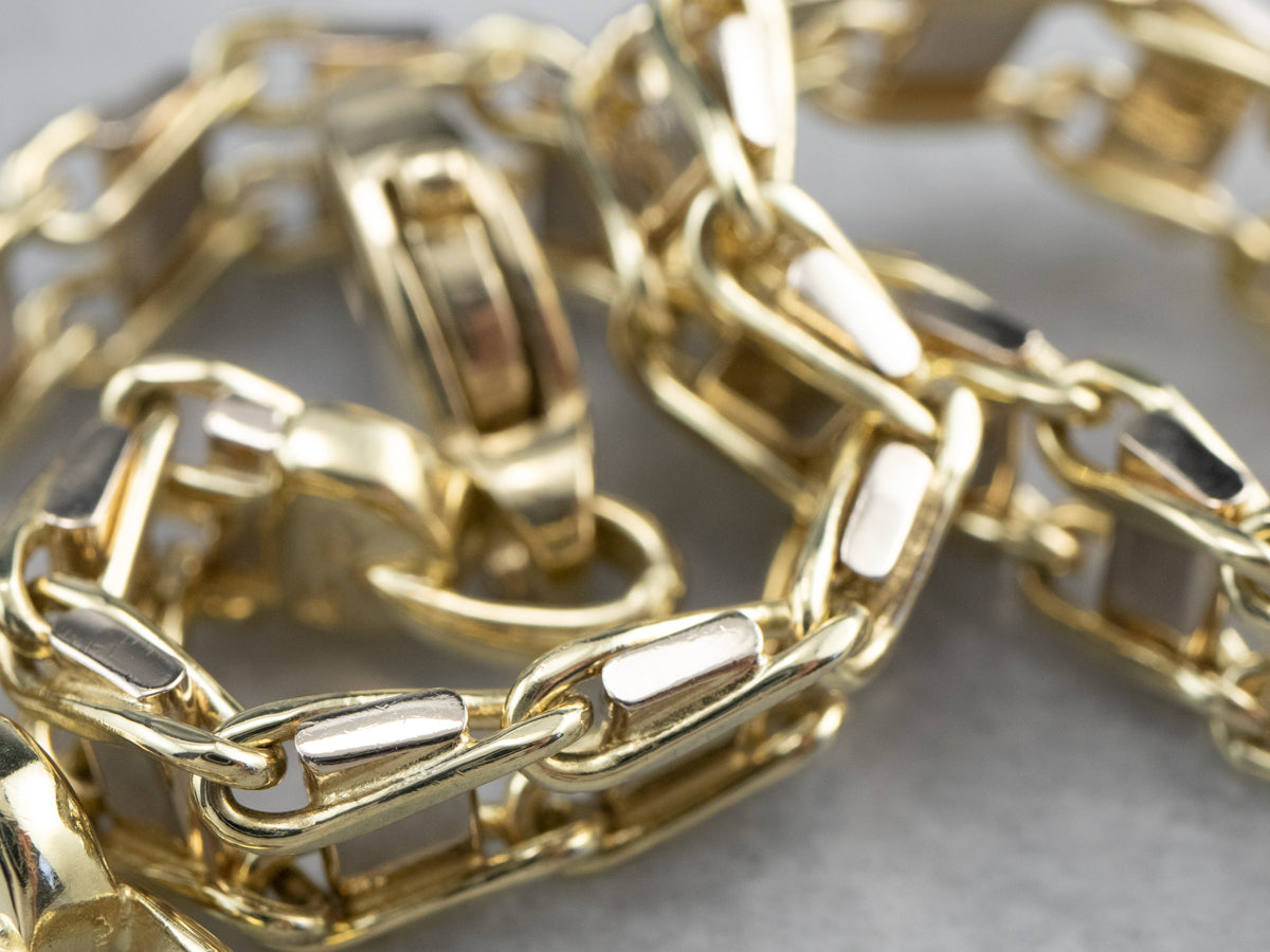 Vintage Italian Gold Link Bracelet