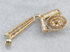 Antique Sapphire Seed Pearl Gold Lavalier Pendant
