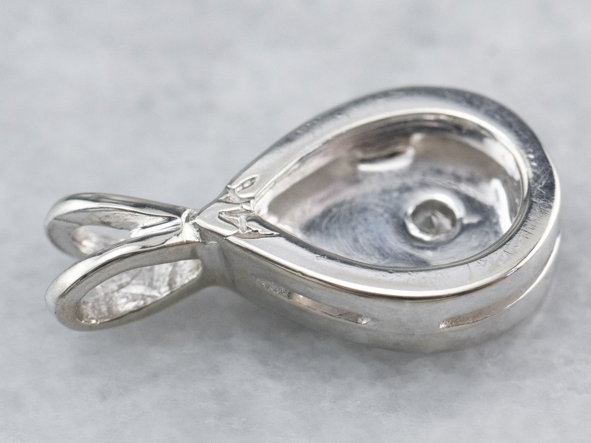 Diamond White Gold Teardrop Pendant