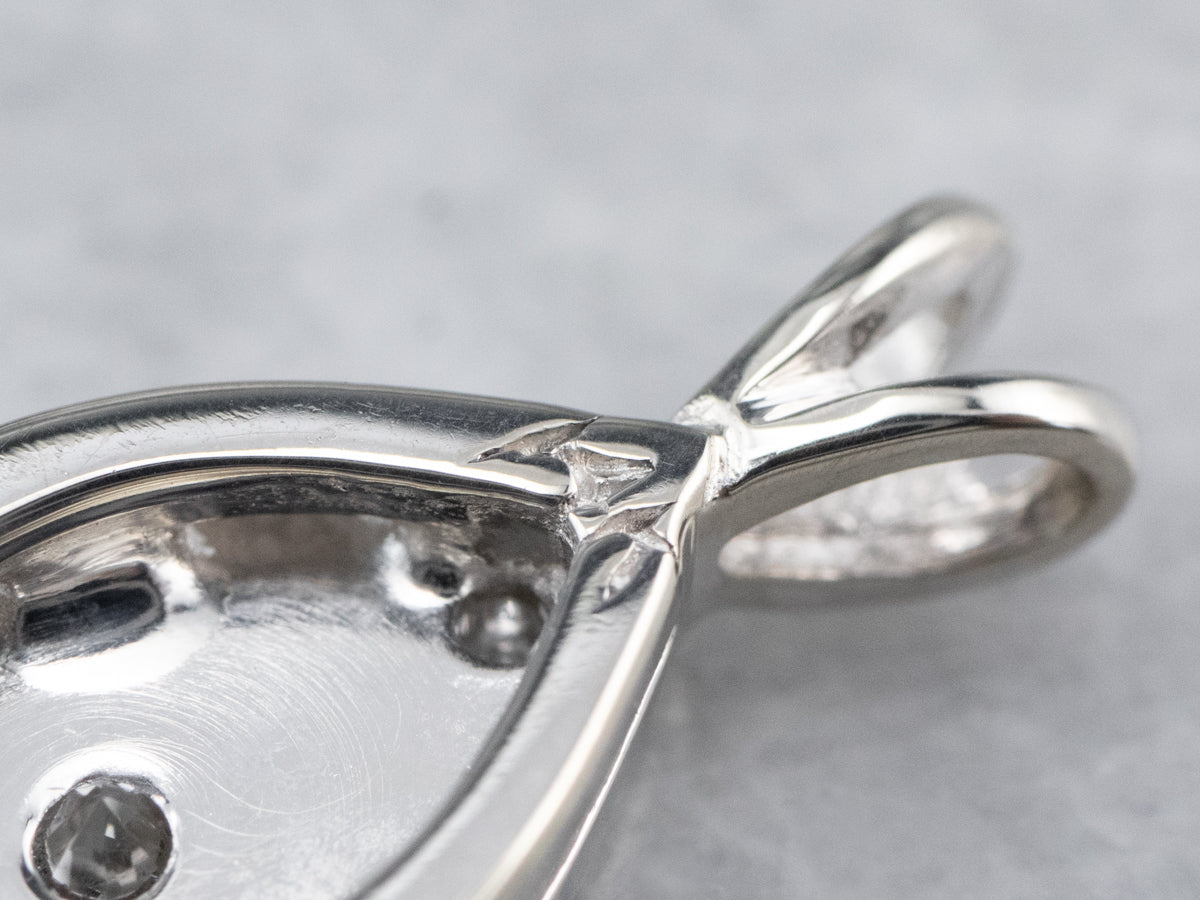 Diamond White Gold Teardrop Pendant