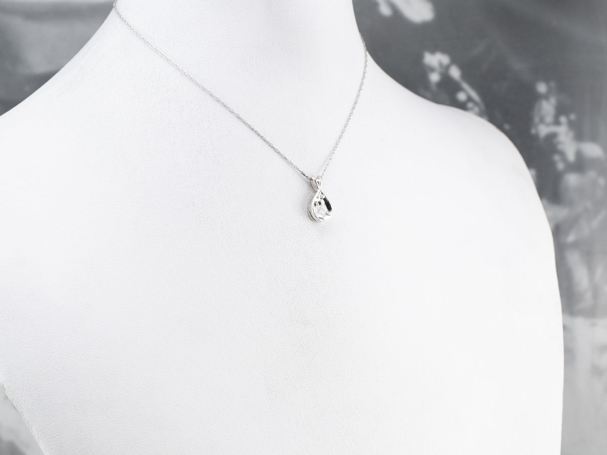 Diamond White Gold Teardrop Pendant