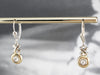 Diamond XO Gold Drop Earrings