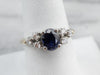 Sapphire Diamond Platinum Gold Engagement Ring
