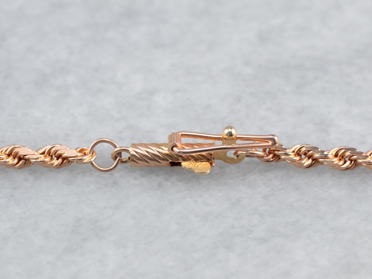 14K Rose Gold Rope Chain