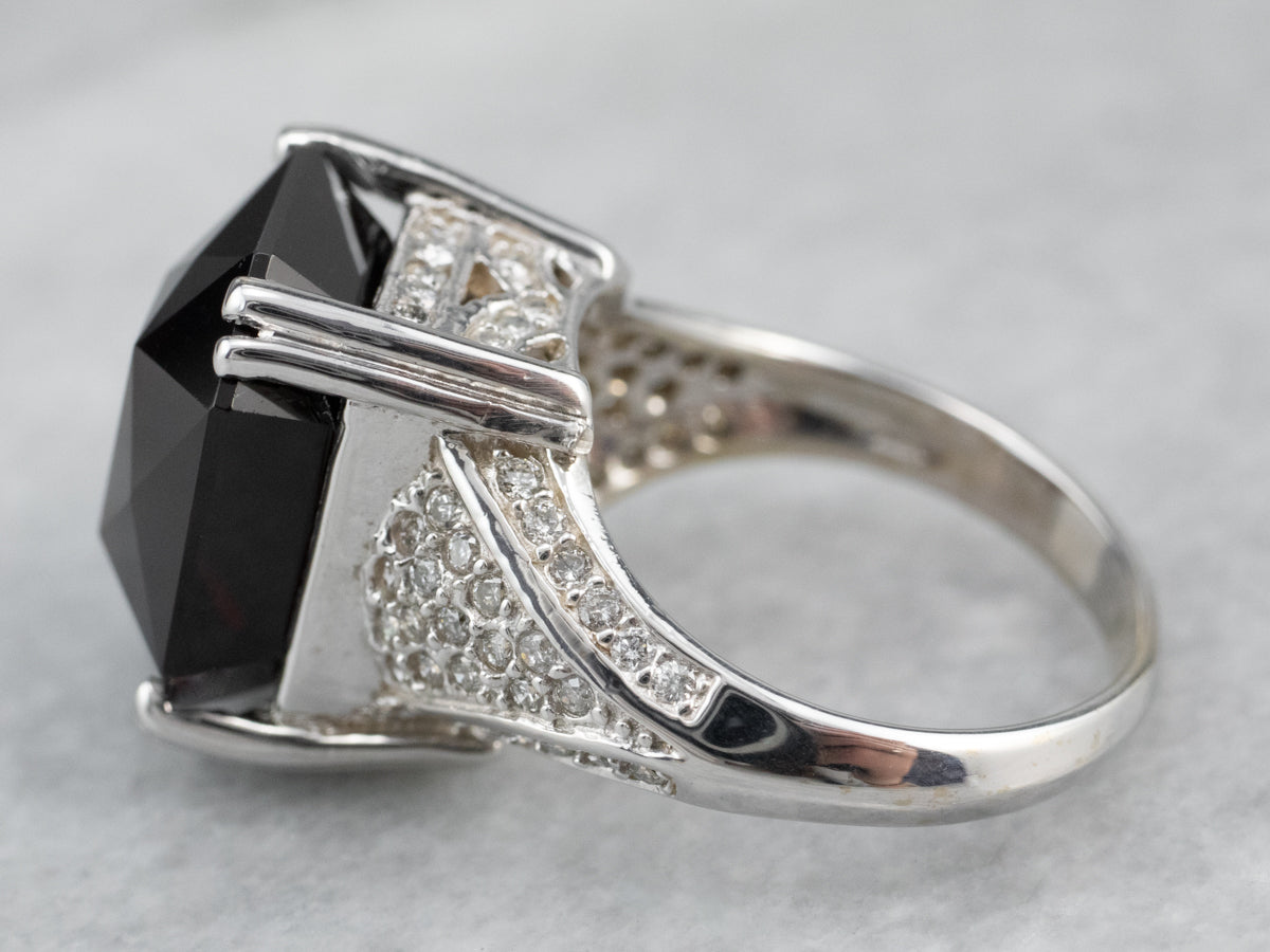 Pyrope Garnet and Diamond Cocktail Ring