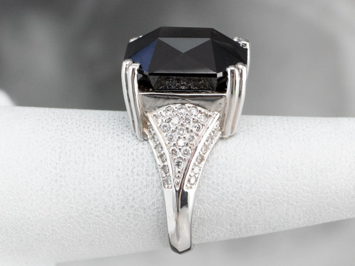 Pyrope Garnet and Diamond Cocktail Ring