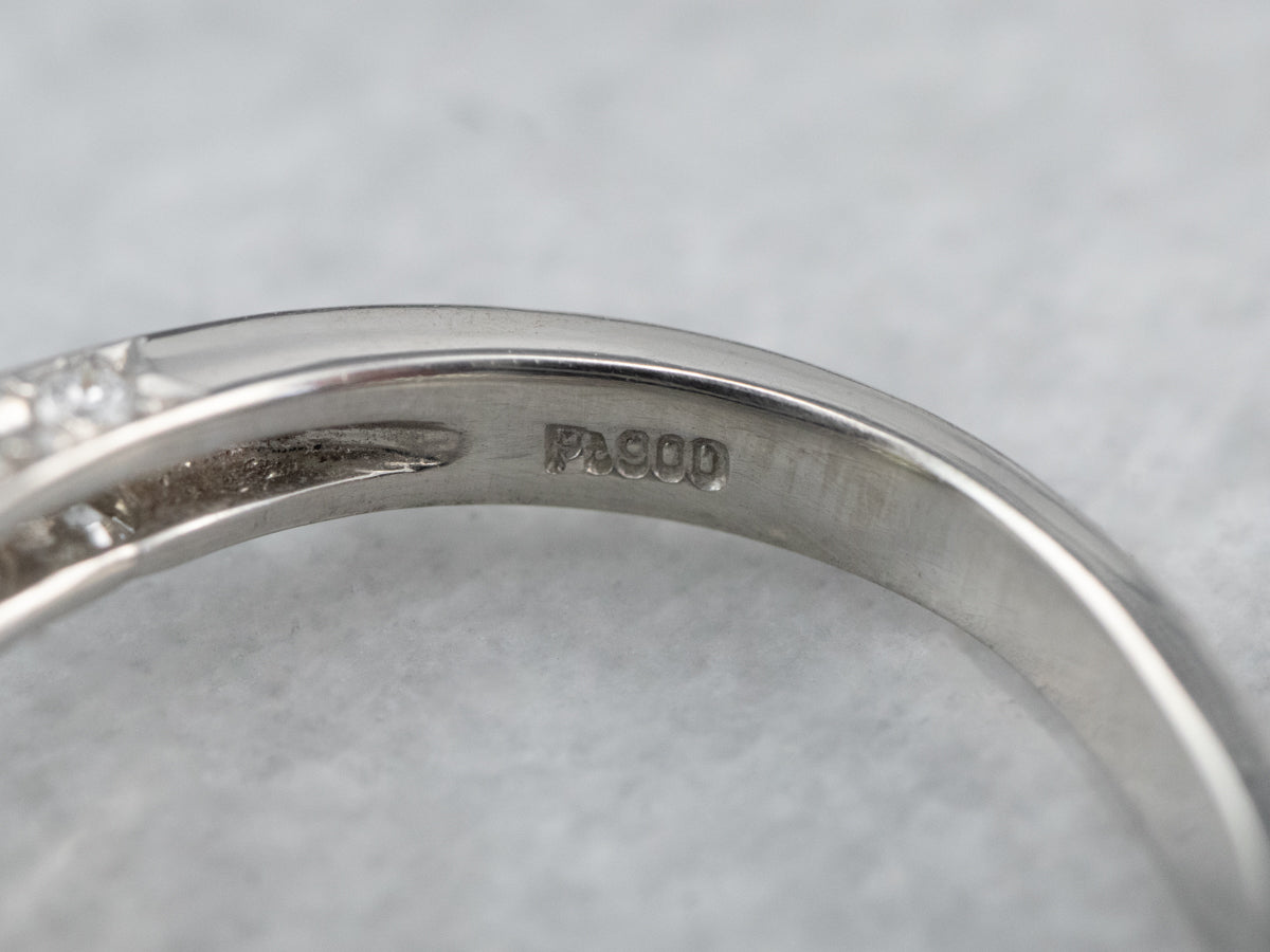 Platinum Green Tourmaline Diamond Cocktail Ring