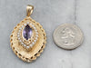 Marquise Amethyst and Pearl Gold Locket
