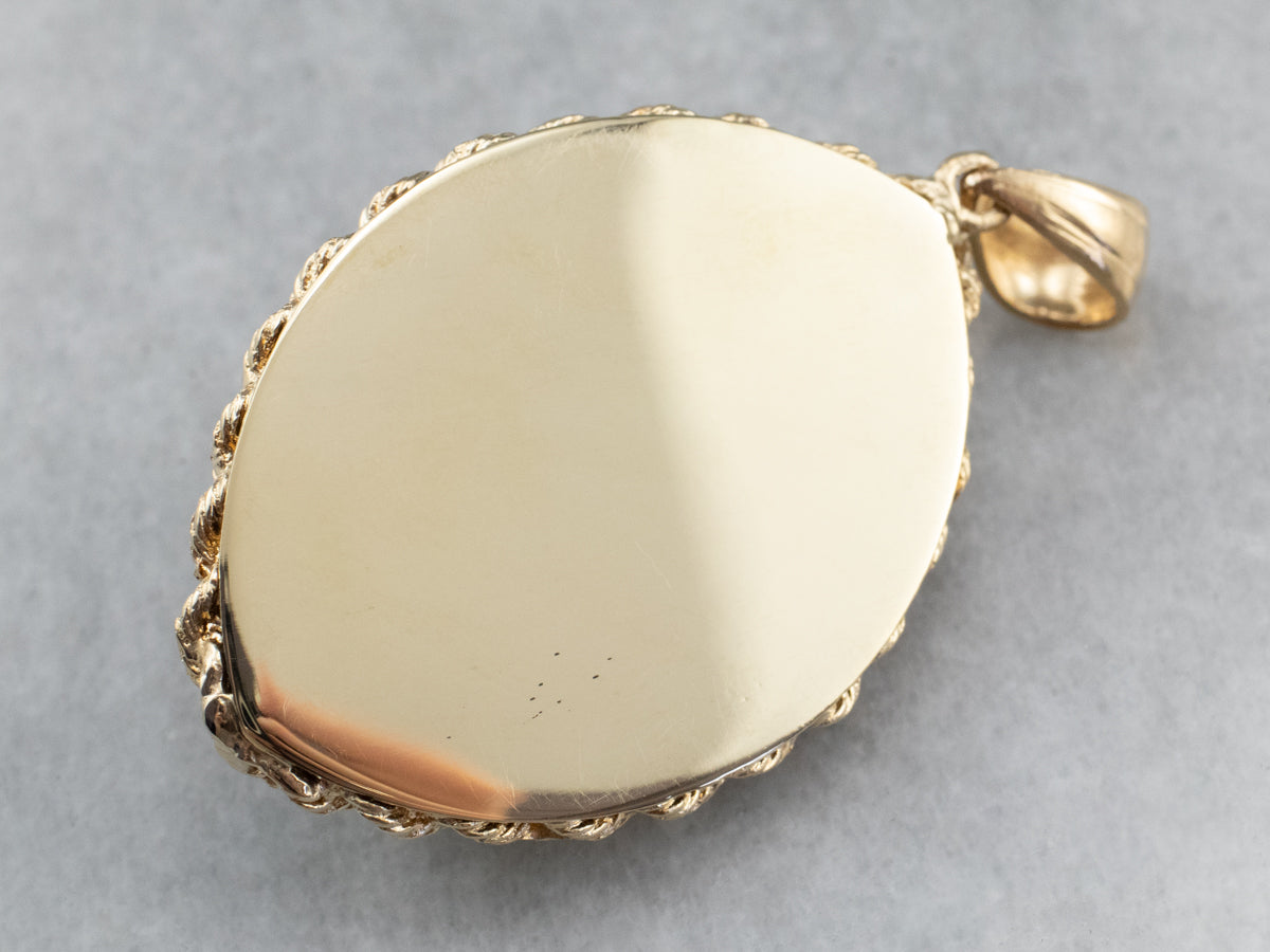 Marquise Amethyst and Pearl Gold Locket