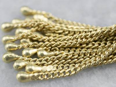 Antique Green Gold Tassel Pendant