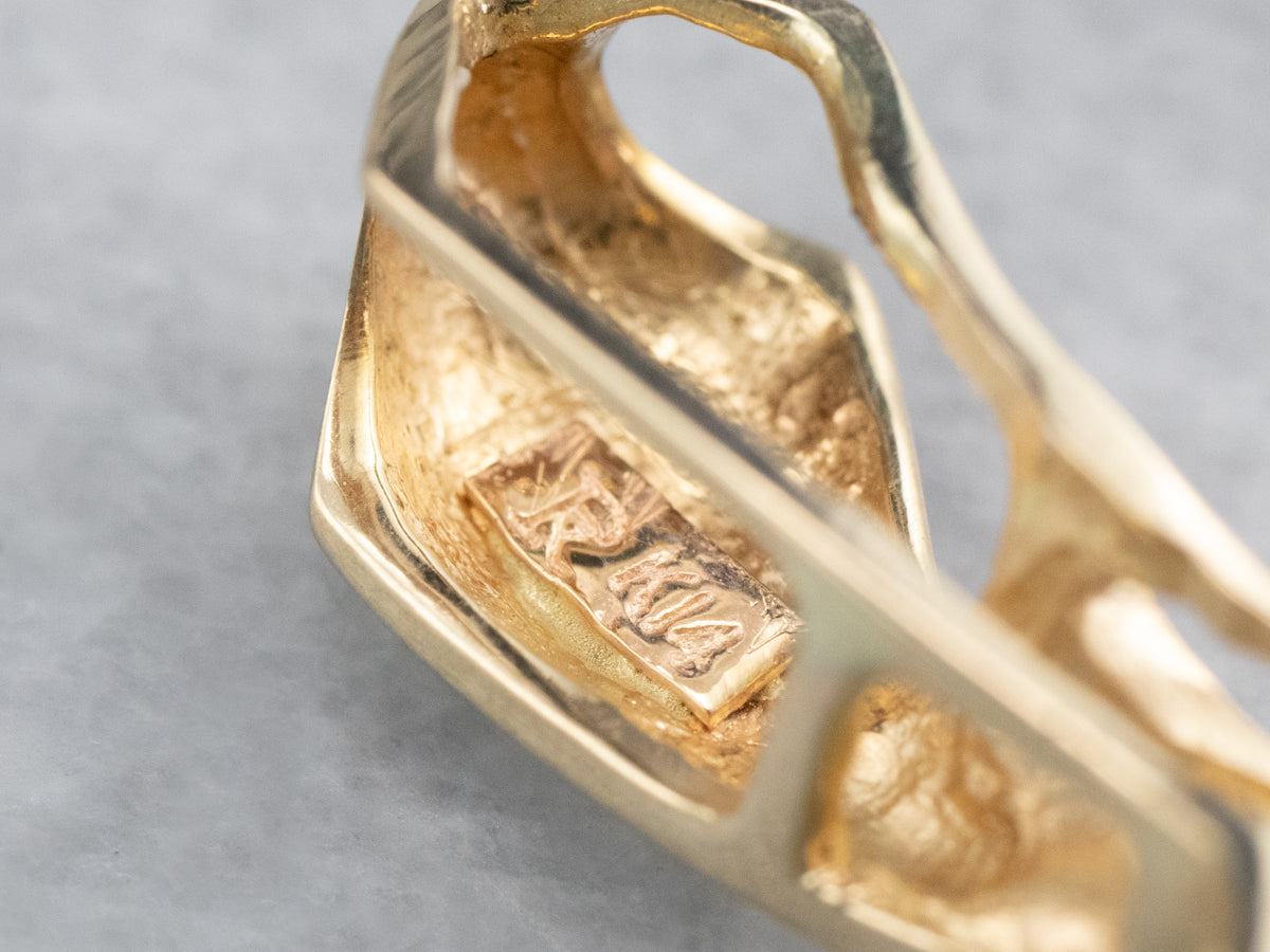 Iolite Diamond Gold Teardrop Pendant