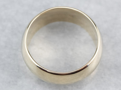 Wide Plain Gold Wedding Band Ring