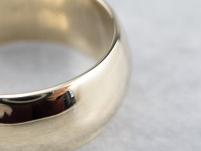 Wide Plain Gold Wedding Band Ring