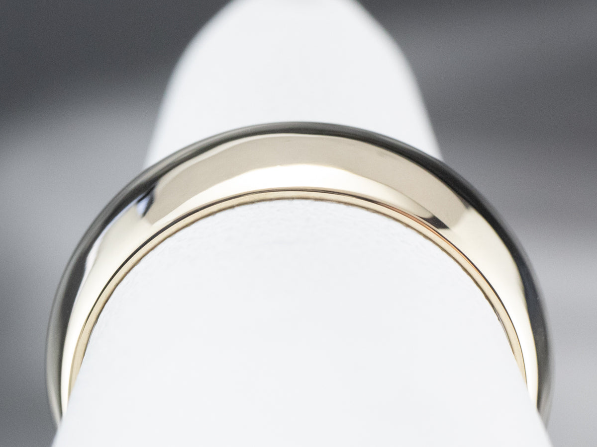 Wide Plain Gold Wedding Band Ring
