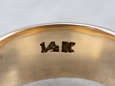 Antique Monogram Gold Cigar Band Ring