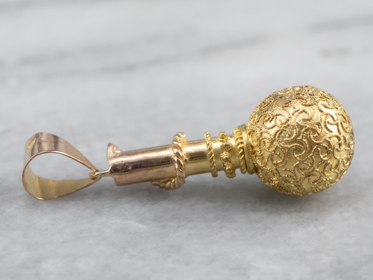 Colgante de adorno de filigrana de oro