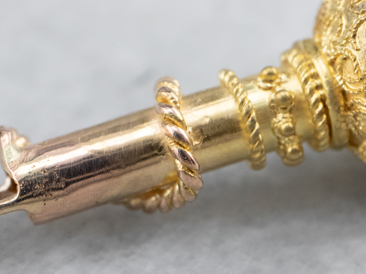 Colgante de adorno de filigrana de oro