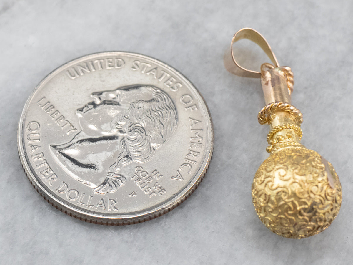 Colgante de adorno de filigrana de oro