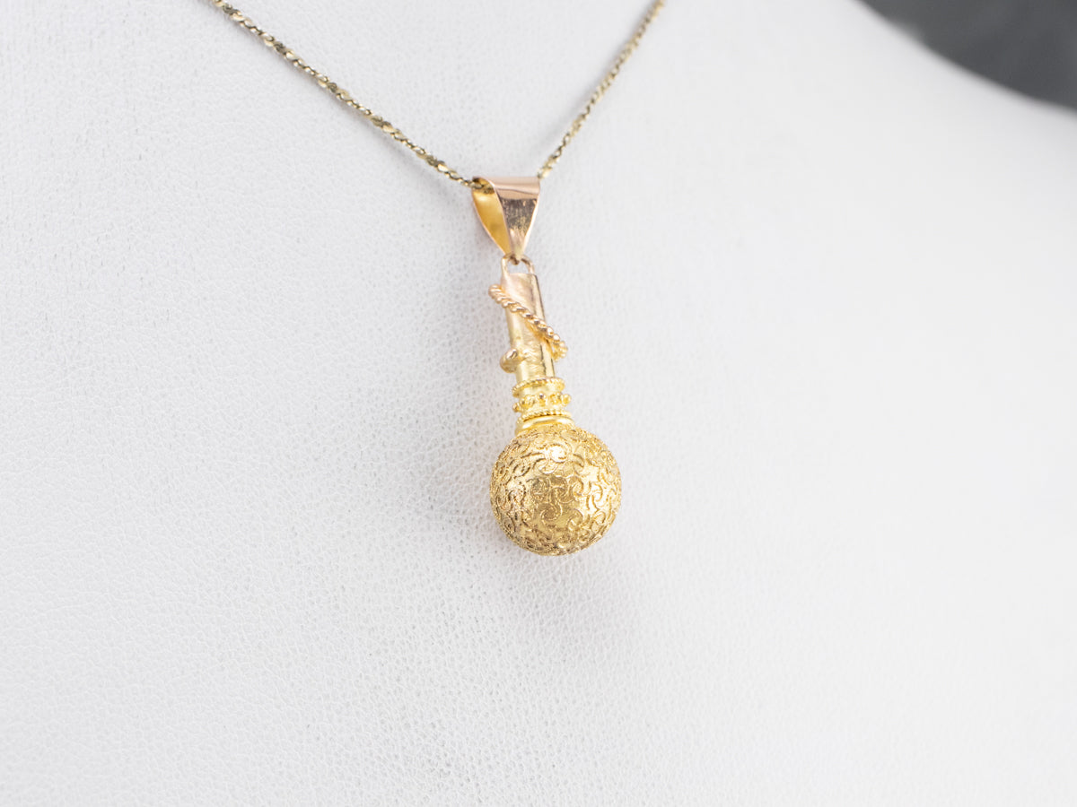 Colgante de adorno de filigrana de oro