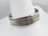 Braid Patterned White Gold Men's Band