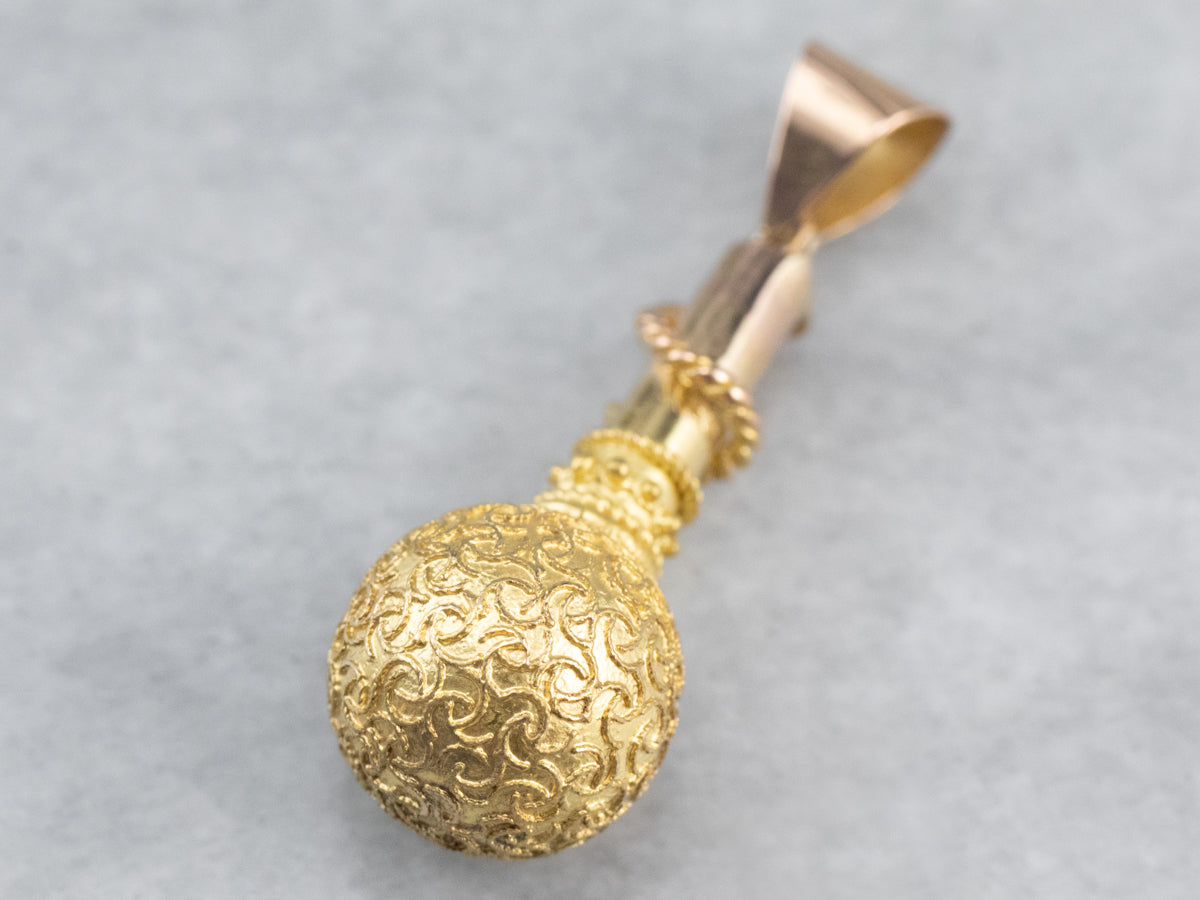 Colgante de adorno de filigrana de oro