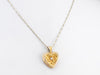 24K Gold Nugget Diamond Heart Pendant