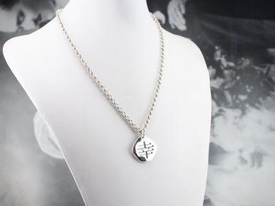 Sterling Silver "JOY" Chinese Character Necklace