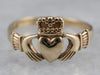 Gold Claddagh Pink Ring