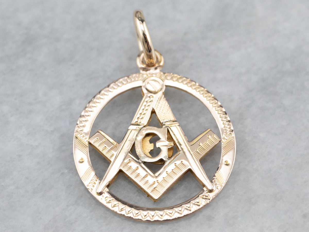 Vintage Gold Masonic Pendant