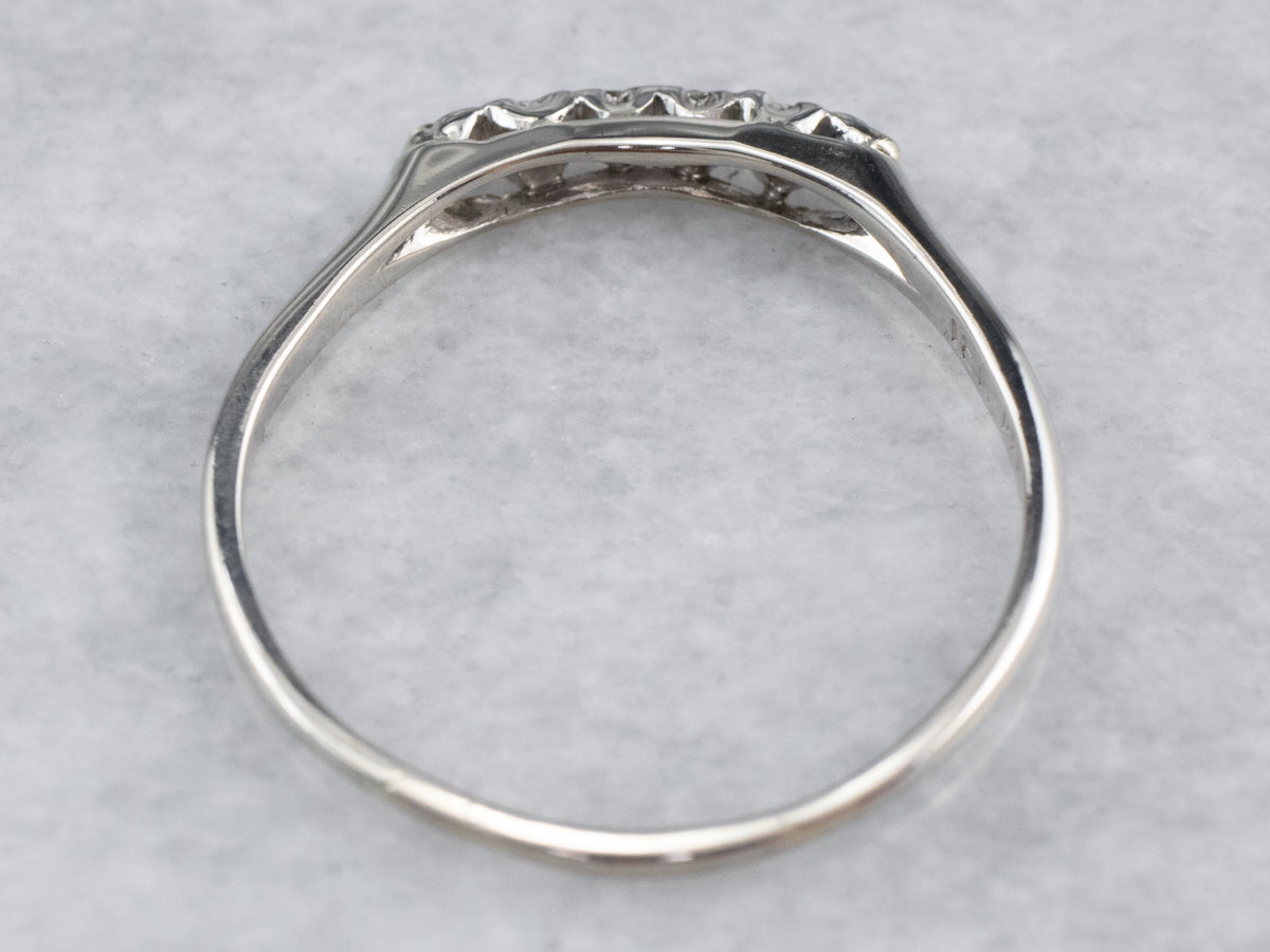 White Gold Vintage Diamond Band