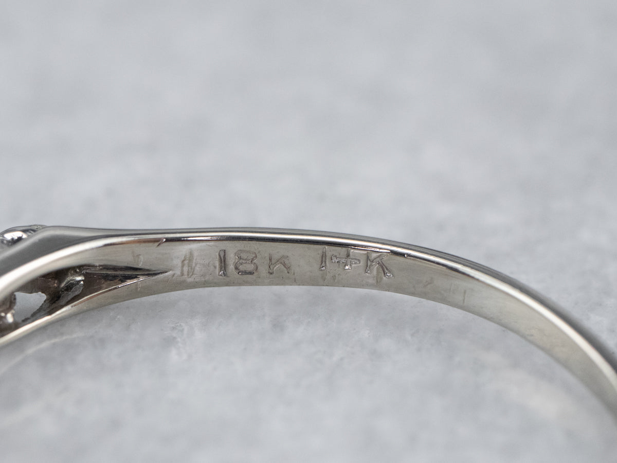 White Gold Vintage Diamond Band