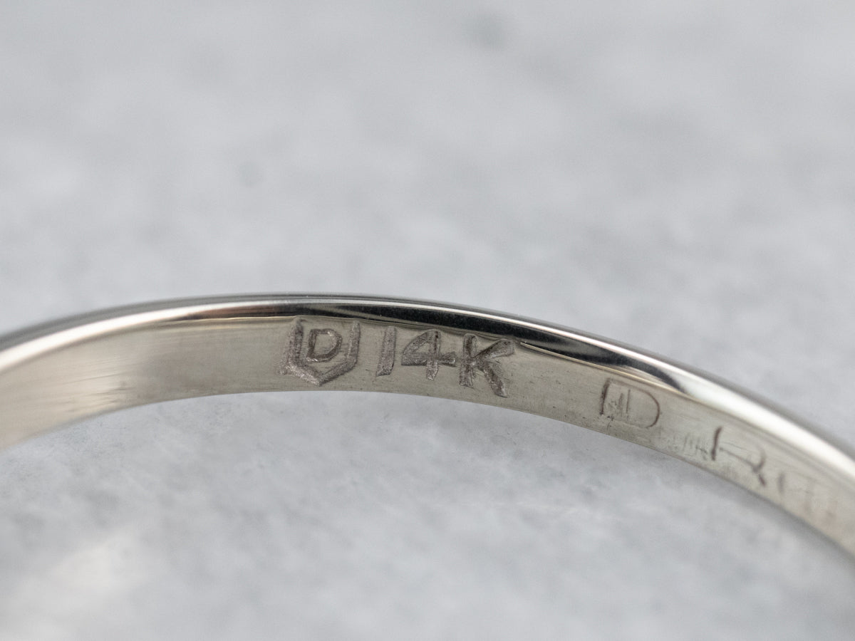 White Gold Sapphire Solitaire Ring