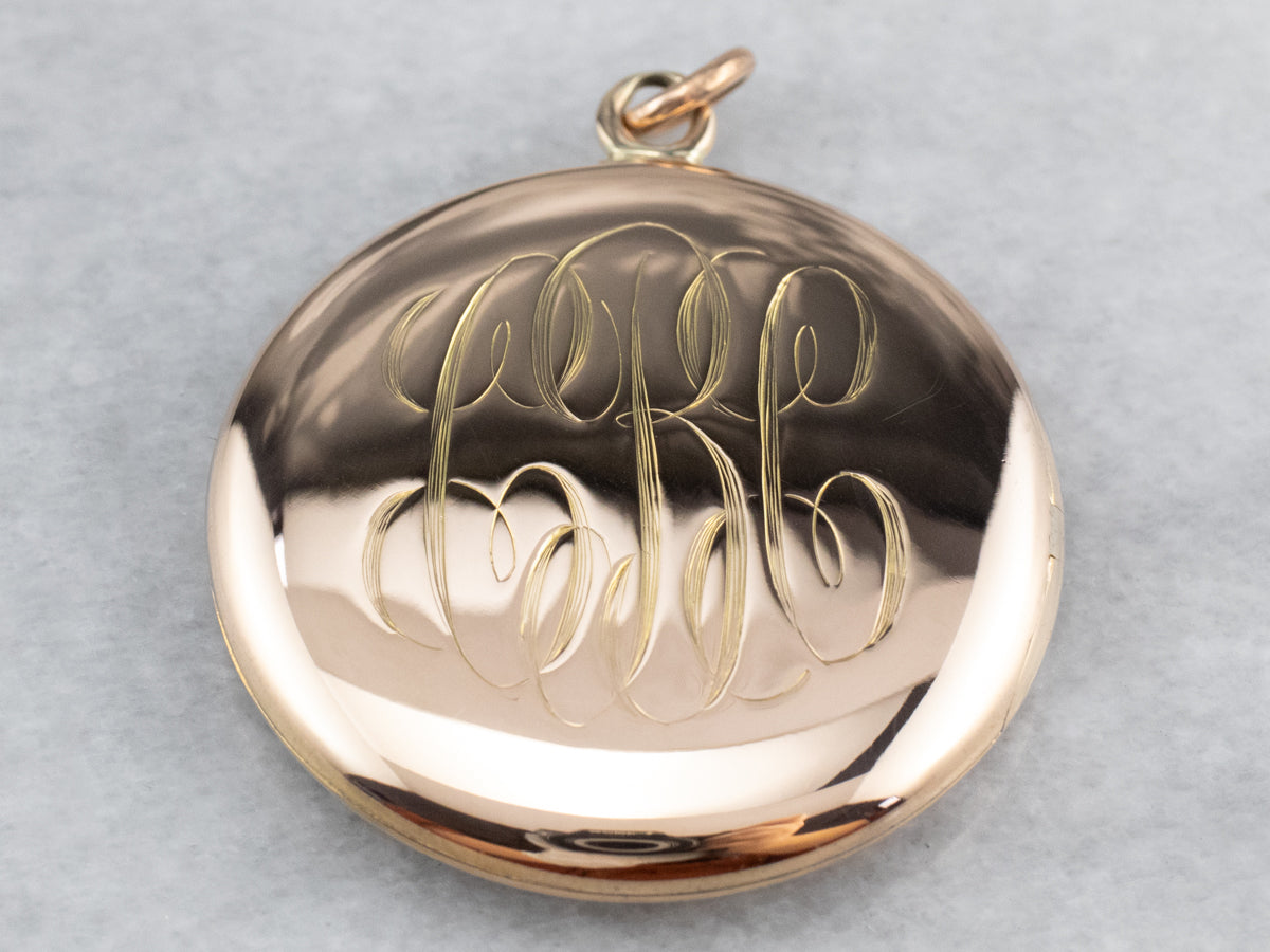 Vintage Gold Monogrammed "CBC" Locket