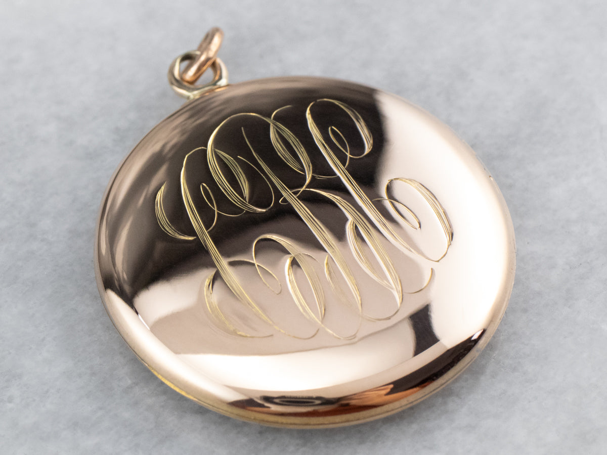 Vintage Gold Monogrammed "CBC" Locket