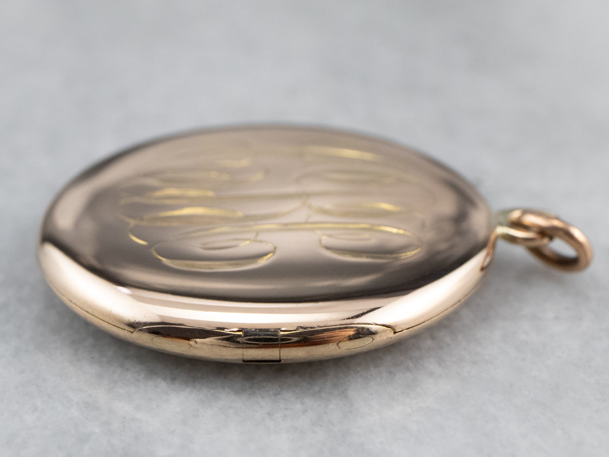 Vintage Gold Monogrammed "CBC" Locket