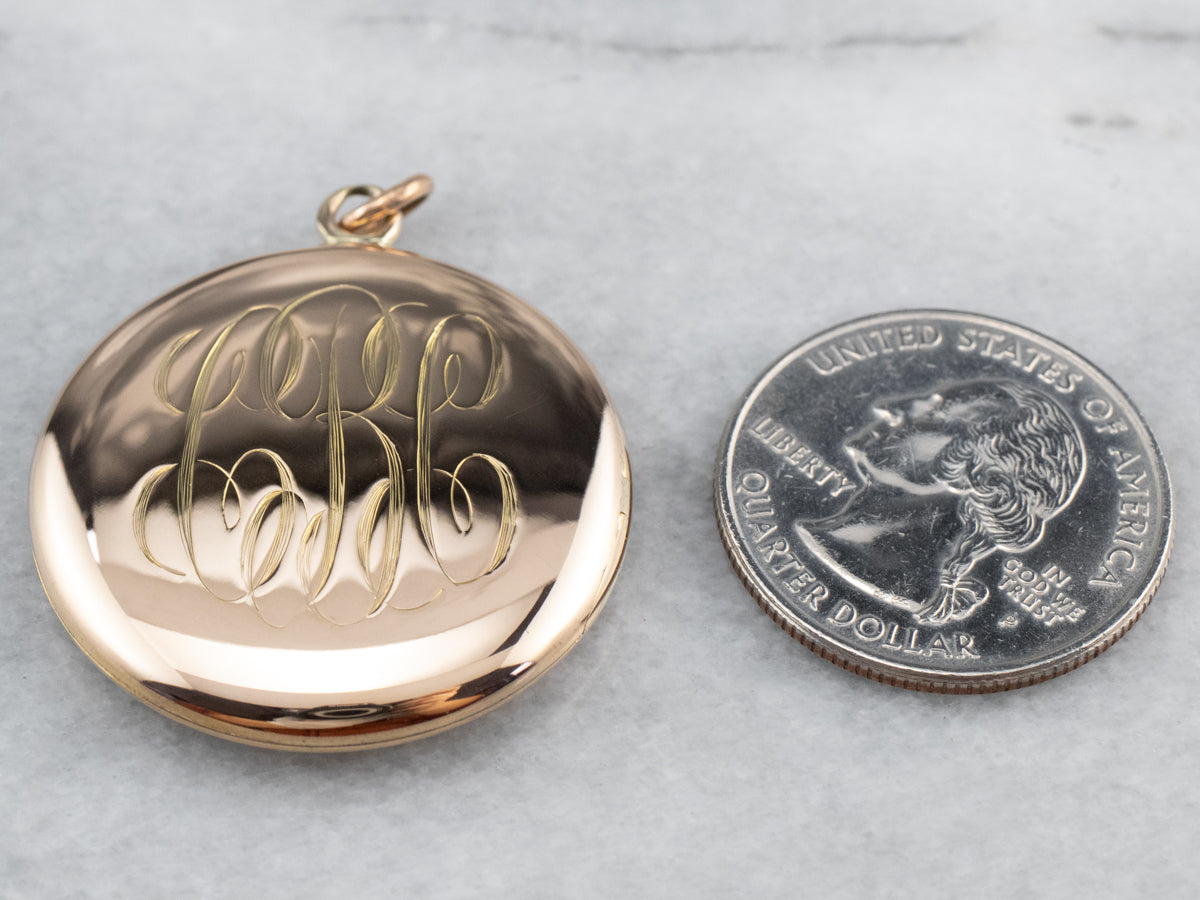 Vintage Gold Monogrammed "CBC" Locket