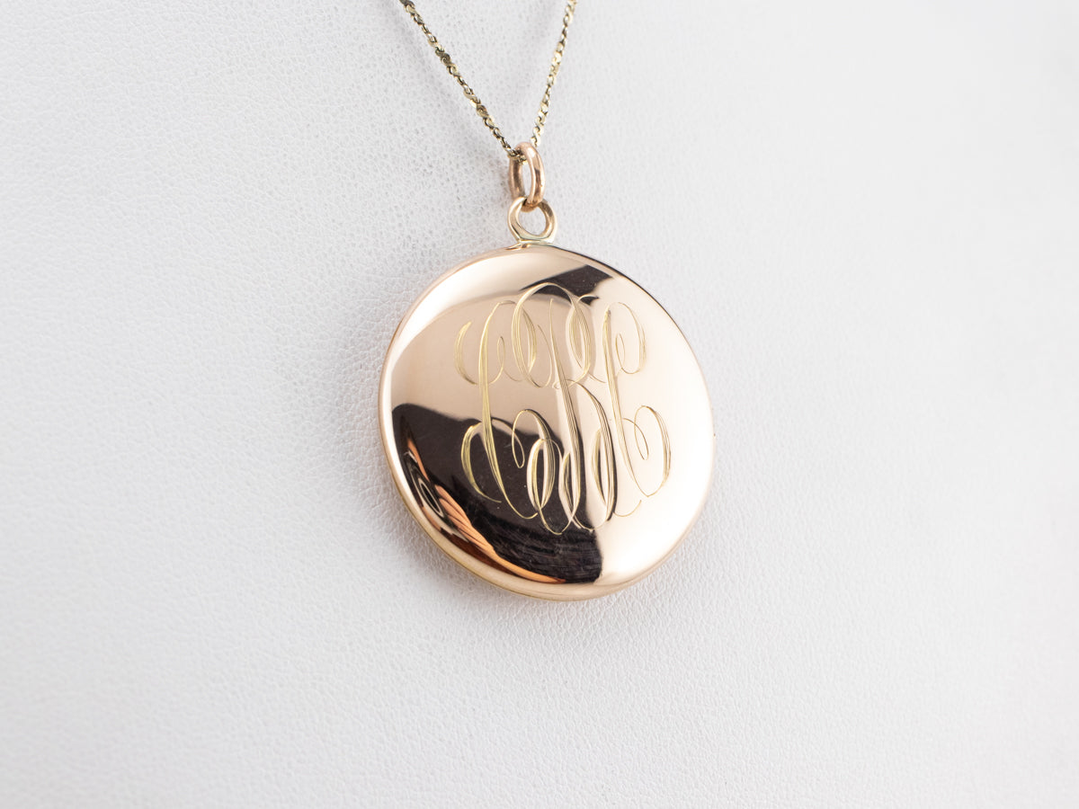 Vintage Gold Monogrammed "CBC" Locket
