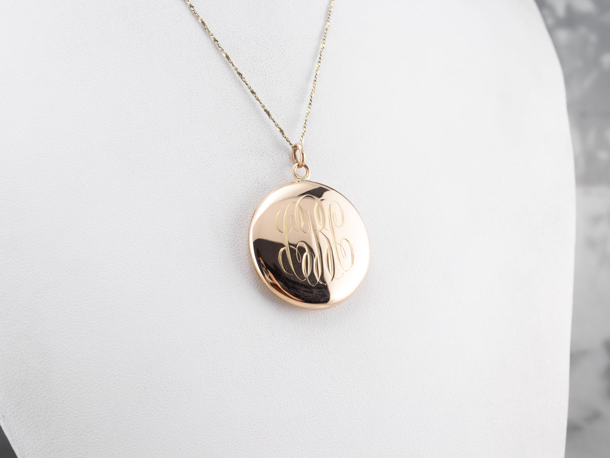 Vintage Gold Monogrammed "CBC" Locket